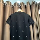  2249 - HÀNG CHÍNH HÃNG - ÁO THUN NEW ERA - MULTI LOGO THÊU - ĐEN 