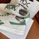  2229 - HÀNG CHÍNH HÃNG - GIÀY REEBOK - ĐẾ BẰNG - XÁM - *LOGO GREEN - DA LỘN* 