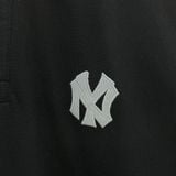  2243 - HÀNG CHÍNH HÃNG - Áo Polo New Era - Logo NY xám thêu - Đen 