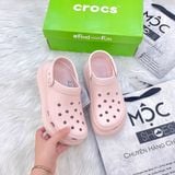  2223 - HÀNG CHÍNH HÃNG - Giày CLOG UNISEX CROCS CRUSH CLASSIC -  *Đế Cao* - Pink Clay Shimmer - HỒNG TRƠN - CODE : 