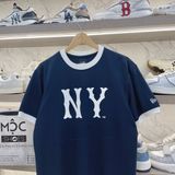  2263 - HÀNG CHÍNH HÃNG - ÁO THUN NEW ERA  -  NY VIỀN CỔ TRẮNG - NAVY - CODE : 11929725 