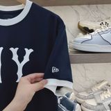  2263 - HÀNG CHÍNH HÃNG - ÁO THUN NEW ERA  -  NY VIỀN CỔ TRẮNG - NAVY - CODE : 11929725 