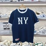 2263 - HÀNG CHÍNH HÃNG - ÁO THUN NEW ERA  -  NY VIỀN CỔ TRẮNG - NAVY - CODE : 11929725 