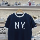  2263 - HÀNG CHÍNH HÃNG - ÁO THUN NEW ERA  -  NY VIỀN CỔ TRẮNG - NAVY - CODE : 11929725 