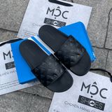  2294 - HÀNG CHÍNH HÃNG - DÉP QUAI NGANG ADIDAS CLOUDFOAM COMFORT MÀU ĐEN FULL - NHIỀU LOGO ĐEN NỔI 