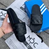  2294 - HÀNG CHÍNH HÃNG - DÉP QUAI NGANG ADIDAS CLOUDFOAM COMFORT MÀU ĐEN FULL - NHIỀU LOGO ĐEN NỔI 