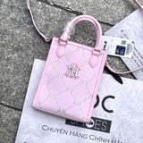  2128 - HÀNG CHÍNH HÃNG - TÚI MLB DIAMOND MONOGRAM MINI TOTE BAG NEW YORK YANKEES - PINK - CODE: 7ACRMD34N-50PKL 