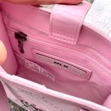  2128 - HÀNG CHÍNH HÃNG - TÚI MLB DIAMOND MONOGRAM MINI TOTE BAG NEW YORK YANKEES - PINK - CODE: 7ACRMD34N-50PKL 