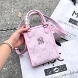  2128 - HÀNG CHÍNH HÃNG - TÚI MLB DIAMOND MONOGRAM MINI TOTE BAG NEW YORK YANKEES - PINK - CODE: 7ACRMD34N-50PKL 