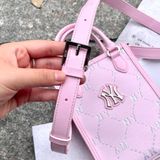  2128 - HÀNG CHÍNH HÃNG - TÚI MLB DIAMOND MONOGRAM MINI TOTE BAG NEW YORK YANKEES - PINK - CODE: 7ACRMD34N-50PKL 