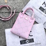  2128 - HÀNG CHÍNH HÃNG - TÚI MLB DIAMOND MONOGRAM MINI TOTE BAG NEW YORK YANKEES - PINK - CODE: 7ACRMD34N-50PKL 