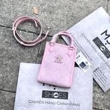  2128 - HÀNG CHÍNH HÃNG - TÚI MLB DIAMOND MONOGRAM MINI TOTE BAG NEW YORK YANKEES - PINK - CODE: 7ACRMD34N-50PKL 