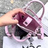  2128 - HÀNG CHÍNH HÃNG - TÚI MLB DIAMOND MONOGRAM MINI TOTE BAG NEW YORK YANKEES - PINK - CODE: 7ACRMD34N-50PKL 