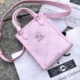  2128 - HÀNG CHÍNH HÃNG - TÚI MLB DIAMOND MONOGRAM MINI TOTE BAG NEW YORK YANKEES - PINK - CODE: 7ACRMD34N-50PKL 