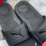  2313 - HÀNG CHÍNH HÃNG - DÉP PUMA COOL CAT 2.0 - ĐEN FULL - LOGO BÓNG - HẾT HÀNG 