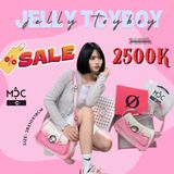  1526 - HÀNG CHÍNH HÃNG - TÚI JELLY TOYBOY RECTANGLE PINK 