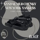  2195 - HÀNG CHÍNH HÃNG - GIÀY SANDAL MLB CHUNKY NEW YORK YANKEES - BLACK - CODE: 3ASDRNS43-50BKS 