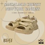  2196 - HÀNG CHÍNH HÃNG - GIÀY SANDAL MLB CHUNKY NEW YORK YANKEES - BEGIE - CODE: 3ASDRNS43-50BGM 