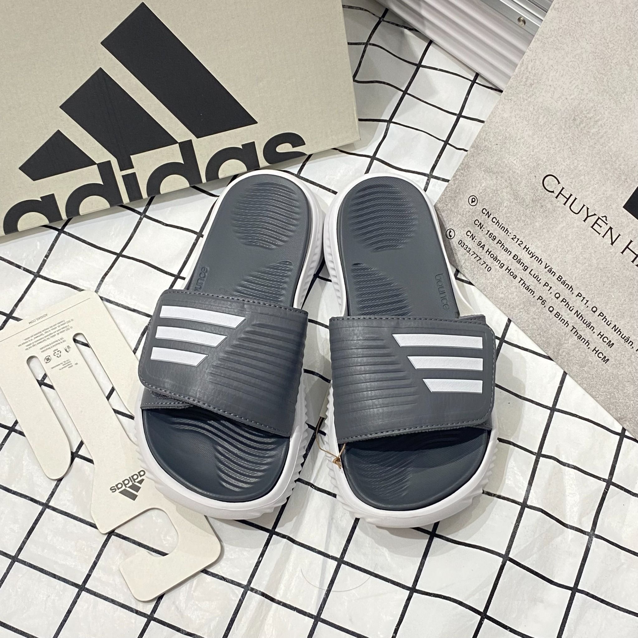  2320  - HÀNG CHÍNH HÃNG - DÉP ADIDAS ALPHABOUNCE - Code: GZ9503 [ Xám - Grey Five ] 