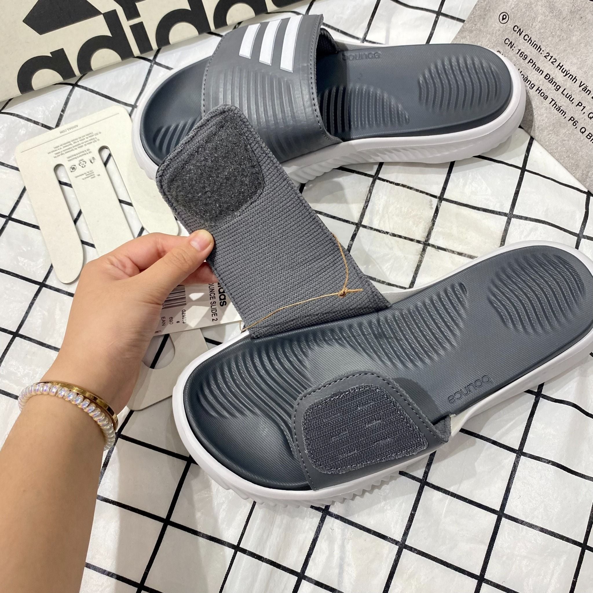  2320  - HÀNG CHÍNH HÃNG - DÉP ADIDAS ALPHABOUNCE - Code: GZ9503 [ Xám - Grey Five ] 