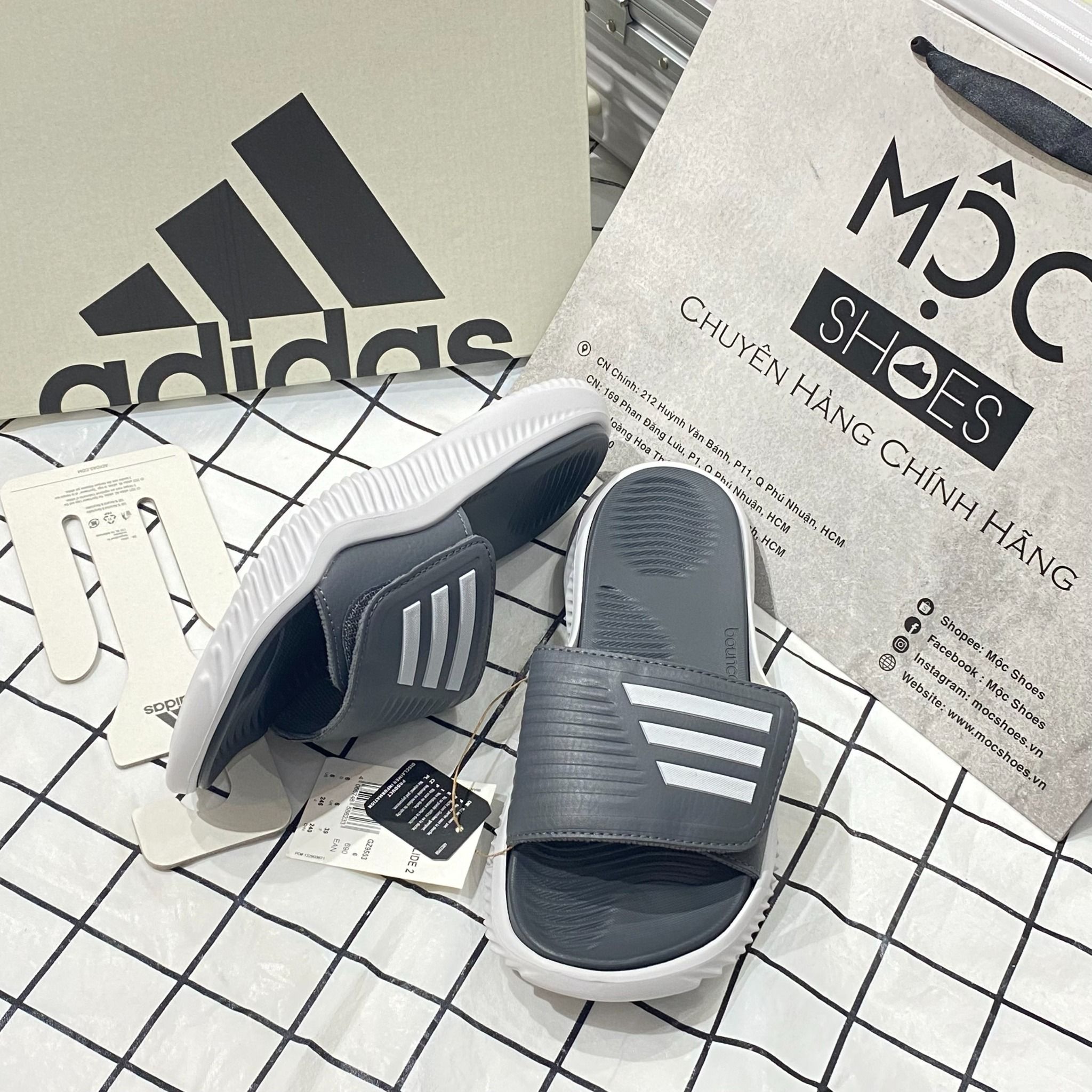  2320  - HÀNG CHÍNH HÃNG - DÉP ADIDAS ALPHABOUNCE - Code: GZ9503 [ Xám - Grey Five ] 