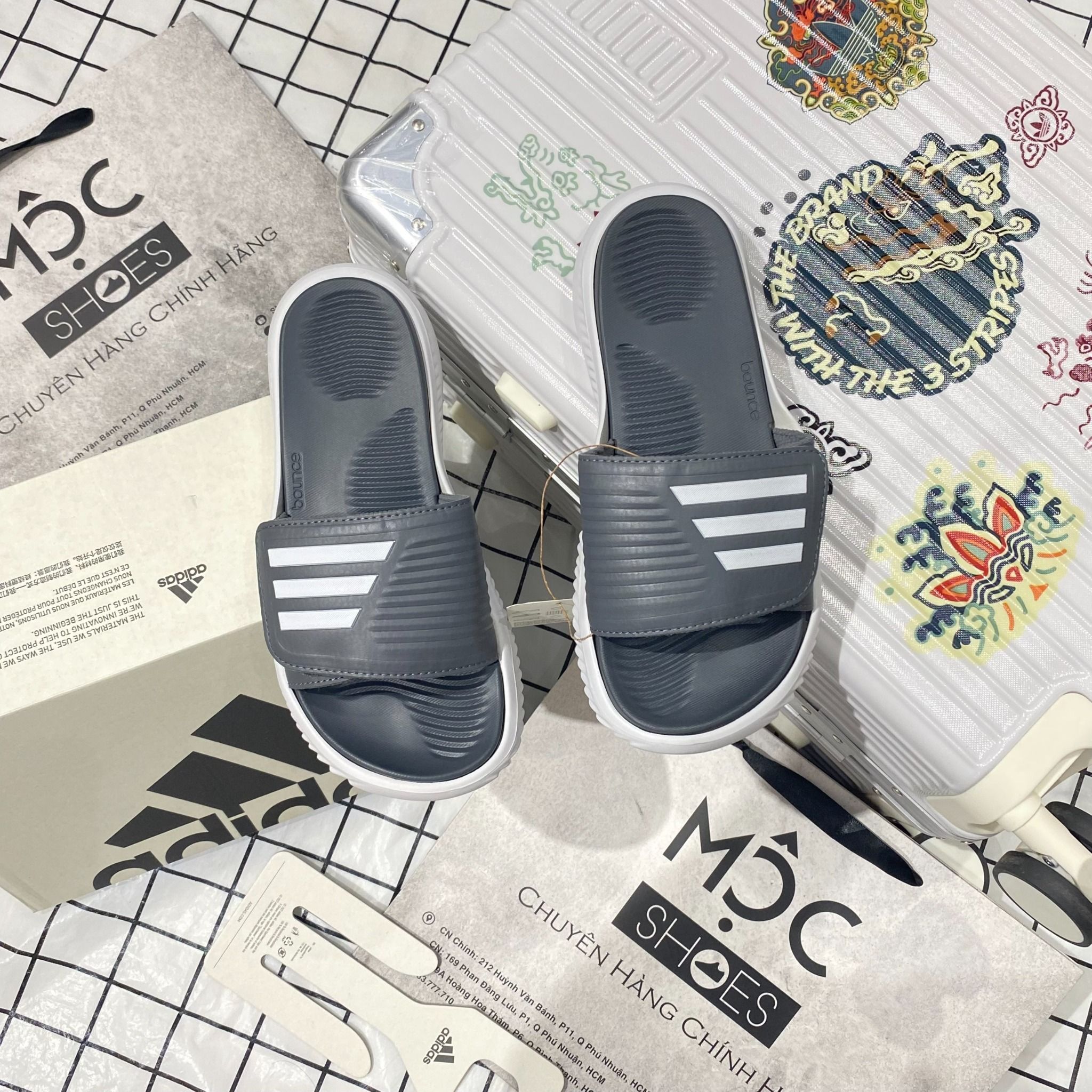  2320  - HÀNG CHÍNH HÃNG - DÉP ADIDAS ALPHABOUNCE - Code: GZ9503 [ Xám - Grey Five ] 