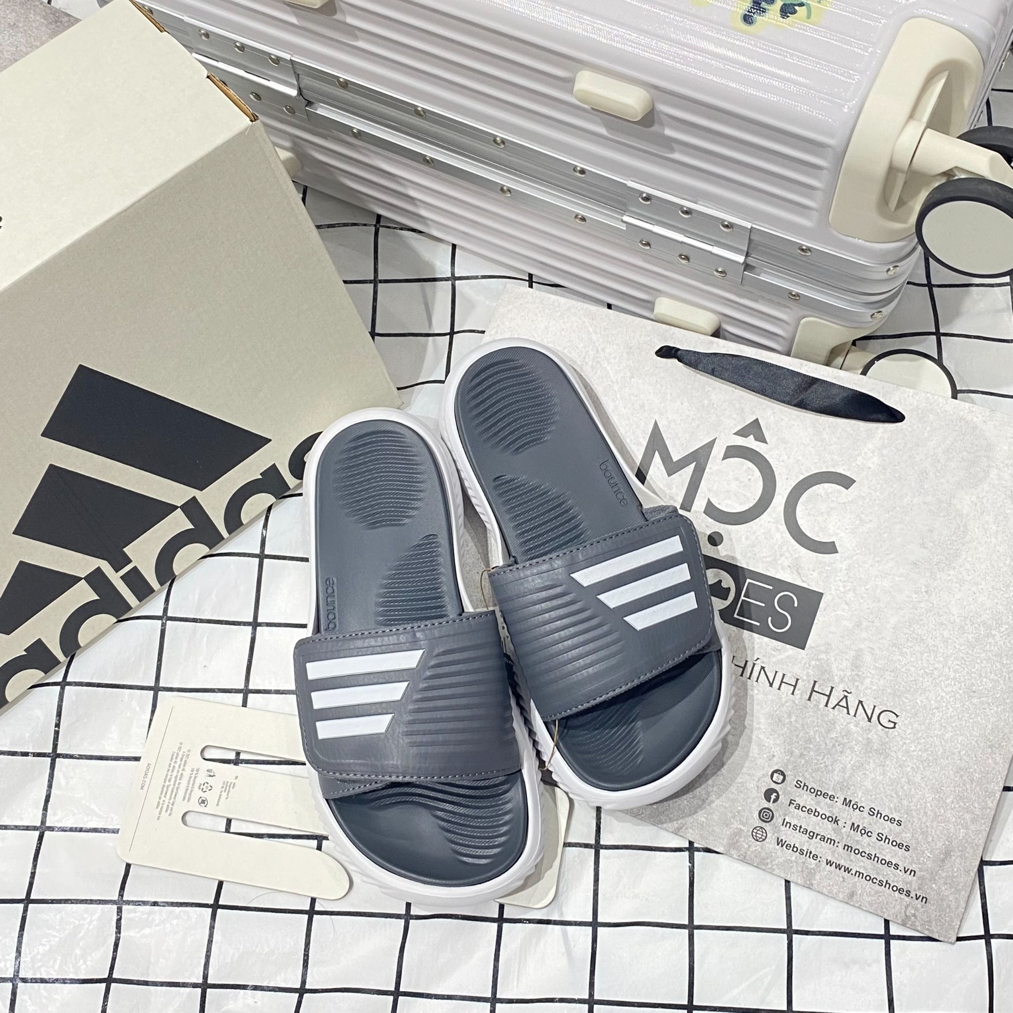  2320  - HÀNG CHÍNH HÃNG - DÉP ADIDAS ALPHABOUNCE - Code: GZ9503 [ Xám - Grey Five ] 