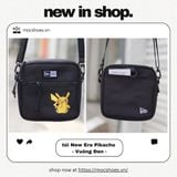  2324 - HÀNG CHÍNH HÃNG - TÚI NEW ERA - PIKACHU - VUÔNG ĐEN - CODE 14124524 