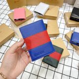  2355 - HÀNG CHÍNH HÃNG - VÍ LUBION - ĐỨNG GẬP - XANH/ĐỎ 