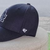  2303 - HÀNG CHÍNH HÃNG - MŨ - NÓN MLB  47 - LA ĐEN VIỀN TRẮNG - CODE 32CP85111 07L 