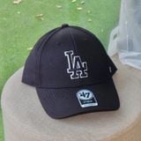  2303 - HÀNG CHÍNH HÃNG - MŨ - NÓN MLB  47 - LA ĐEN VIỀN TRẮNG - CODE 32CP85111 07L 