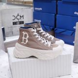  2381 - HÀNG CHÍNH HÃNG - GIÀY MLB CHUNKY HIGH - CỔ CAO (MÀU BE ) - *GREY/BEIGE* - CODE: 32SHU1111-43M 