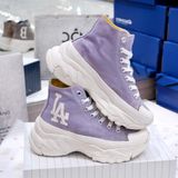  2382 - HÀNG CHÍNH HÃNG - GIÀY MLB CHUNKY HIGH - CỔ CAO (MÀU TÍM) - *PURPLE/YELLOW* - CODE: 32SHU1111-07V 