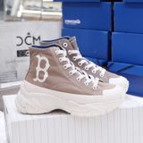  2381 - HÀNG CHÍNH HÃNG - GIÀY MLB CHUNKY HIGH - CỔ CAO (MÀU BE ) - *GREY/BEIGE* - CODE: 32SHU1111-43M 