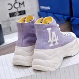  2382 - HÀNG CHÍNH HÃNG - GIÀY MLB CHUNKY HIGH - CỔ CAO (MÀU TÍM) - *PURPLE/YELLOW* - CODE: 32SHU1111-07V 