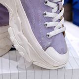  2382 - HÀNG CHÍNH HÃNG - GIÀY MLB CHUNKY HIGH - CỔ CAO (MÀU TÍM) - *PURPLE/YELLOW* - CODE: 32SHU1111-07V 