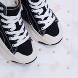  2380 - HÀNG CHÍNH HÃNG - GIÀY MLB CHUNKY HIGH -  CỔ CAO (MÀU ĐEN) - *BLACK/WHITE* - CODE: 32SHU1111-50L 