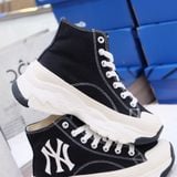 2380 - HÀNG CHÍNH HÃNG - GIÀY MLB CHUNKY HIGH -  CỔ CAO (MÀU ĐEN) - *BLACK/WHITE* - CODE: 32SHU1111-50L 