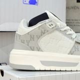  2390 - HÀNG CHÍNH HÃNG - GIÀY MLB CHUNKY LINER MID - MONOGRAM NY YANKEES - XÁM DENIM ver 2- CODE: 3ASXCMM4N-50GRS 