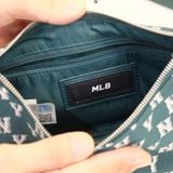  2393 - HÀNG CHÍNH HÃNG - Túi MLB Classic Monogram Jacquard Hobo Bag New York Yankees - Green - Code: 3ABQS102N-50GND 