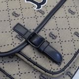  2395 - HÀNG CHÍNH HÃNG - Túi MLB Diamond Monogram Jacquard Boston Red Sox - Nâu Be - Code: 7ACRMD13N-43BGD 