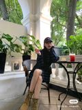  2430 - HÀNG CHÍNH HÃNG - ÁO NEW ERA -  Đầm Sơ Mi Denim Tay Dài NY Monogram 