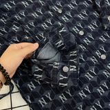  2430 - HÀNG CHÍNH HÃNG - ÁO NEW ERA -  Đầm Sơ Mi Denim Tay Dài NY Monogram 