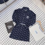  2430 - HÀNG CHÍNH HÃNG - ÁO NEW ERA -  Đầm Sơ Mi Denim Tay Dài NY Monogram 