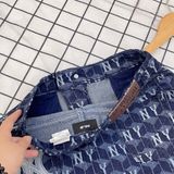  2399 - HÀNG CHÍNH HÃNG - CHÂN VÁY NỮ MLB - NEW YORK YANKEES MONOGRAM DENIM - CODE: 3FDSM0734-50NYD 