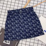  2399 - HÀNG CHÍNH HÃNG - CHÂN VÁY NỮ MLB - NEW YORK YANKEES MONOGRAM DENIM - CODE: 3FDSM0734-50NYD 