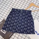  2399 - HÀNG CHÍNH HÃNG - CHÂN VÁY NỮ MLB - NEW YORK YANKEES MONOGRAM DENIM - CODE: 3FDSM0734-50NYD 