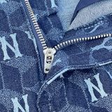  2399 - HÀNG CHÍNH HÃNG - CHÂN VÁY NỮ MLB - NEW YORK YANKEES MONOGRAM DENIM - CODE: 3FDSM0734-50NYD 