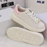  2434 - HÀNG CHÍNH HÃNG - Giày MLB Classic Base - Mono NY chìm - Be gót Hồng - *RB* 