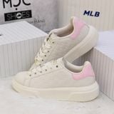  2434 - HÀNG CHÍNH HÃNG - Giày MLB Classic Base - Mono NY chìm - Be gót Hồng - *RB* 